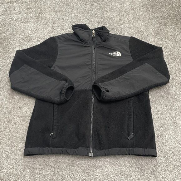 The North Face Denali Polartec Fleece Jacket Kids Girls Large Black Full Zip